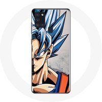 Maniacase Etui voor Samsung Galaxy A21S Anime Dragon Ball Goku haar blauw