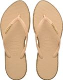 Havaianas HAV. SLIM POINT GLITTER Donkerbruin/Goud Dames Slippers