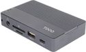 TooQ TQE-2242G SSD-behuizing M.2 NVMe/SATA met 10-in-1 hub, USB-C 3.2 Gen2, 2x USB-A 3.1 Gen2, USB-A 2.0, HDMI 2.0, RJ45 Gigabit, SD/TF-lezer, audio 3.5mm en PD-opladen 100W, grijs