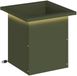 vidaXL Plantenbak met led - Olijfgroen - 30 x 30 x 30 cm - Staal