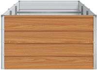 vidaXL Verhoogde plantenbak lichtbruin 240 x 80 x 45 cm Staal