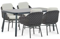 Lifestyle Garden Furniture Santika Yovan/lifestyle Tavano 160 cm dining tuinset 5-delig