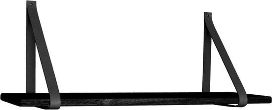 Wandplank 120 x 20 cm Zwart - Merkloos