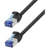 LogiLink CP5053S RJ45 Netzwerkkabel, Patchkabel CAT 6a S/FTP 2,00 m schwarz schwerentflammbar, halogenfrei 1 Stück