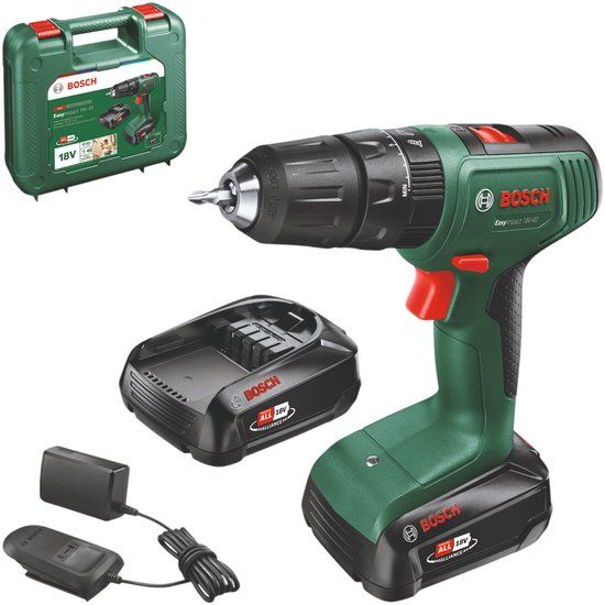 Bosch EasyImpact 18V-40 Accuklopboorschroevendraaier - 2x 18V accu en lader