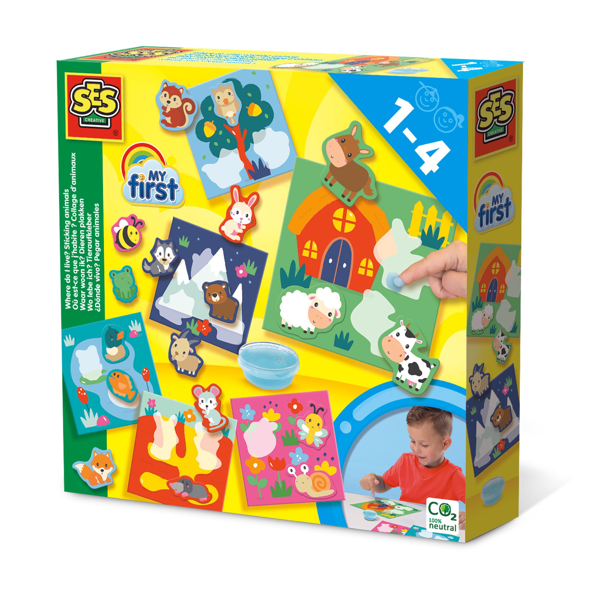 SES - My First - Waar woon ik? Dieren plakken - Kids' Stickers - 1+ jaar
