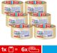 tesa verpakkingstape Ultra Strong PVC kleefband sterk transparant verpakking – 6 rollen 66m