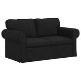 vidaXL Bank Zwart Stof 155 x 82 x 80 cm