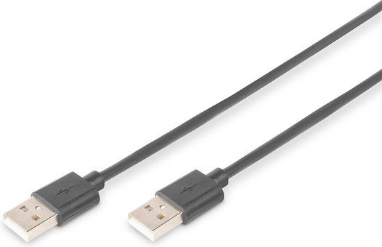 Digitus USB 2.0 kabel USB-A naar USB-A 1.80 m Zwart