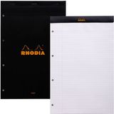 Rhodia Notitieblok N20 Gelijnd Zwart A4+ 21x31,8 cm 80 vel