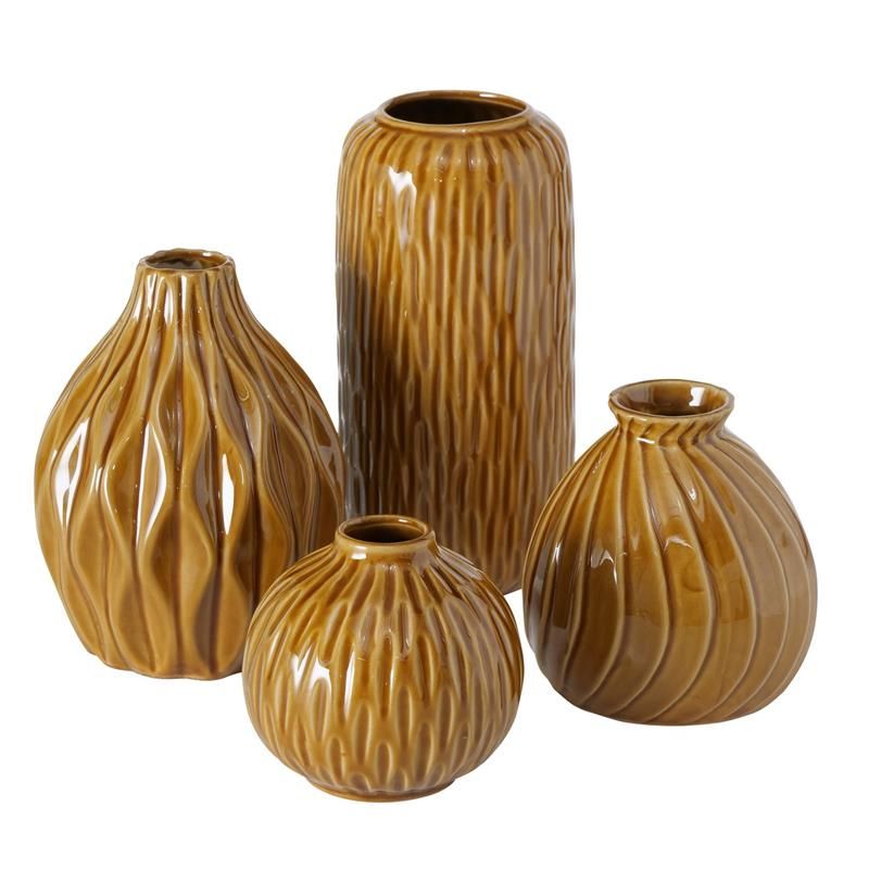 Boltze Home Vazen Set A 4 Bruin - Bruin