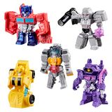 Hasbro Transformers Tiny Turbo Changers, miniactiefiguren van 3,5 cm, set van 5 verzamelpersonages, robotspeelgoed voor 5+