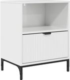 vidaXL Nachtkastje Hoogglans wit 49 x 36 x 61 cm Bewerkt hout
