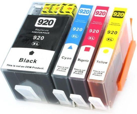 weCare Cartridge Bruna HP 920xl multipack - Zwart/Cyan/Magenta/Yellow - Huismerk