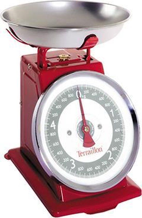 Terraillon Tradition 500 Retro Keukenweegschaal - Rood