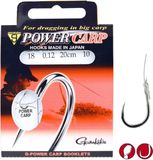 Gamakatsu Power Carp Barbless Zwart H12 0.18mm 20cm