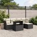 Maison Exclusive - Ensemble de meubles de jardin 6 pièces avec canapé et coussins, noir, en polyrotin