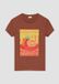 s.Oliver T-shirt roestkleuren katoen met printopdruk voor kinderen