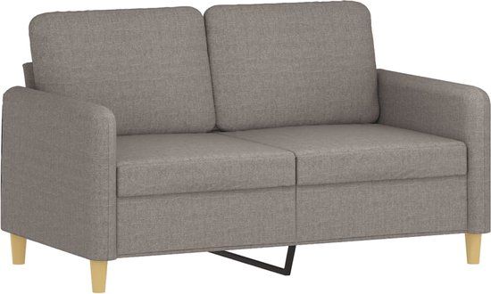 vidaXL Tweezitsbank 120 cm stof taupe
