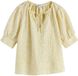 Next - Dames - Blouse met geborduurde paisleyprint en strik in de hals - Geel