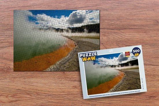 MuchoWow Puzzel Warmwaterbronnen meer in een thermisch park in Rotorua in Nieuw-Zeeland - Legpuzzel - Puzzel 500 stukjes