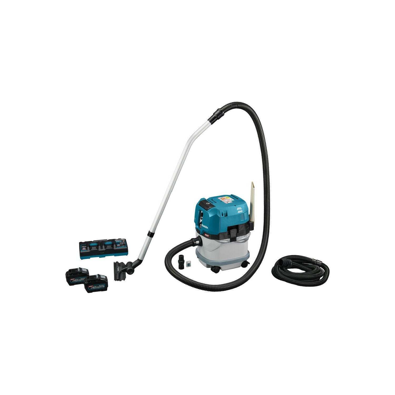 Makita VC004GLT21 Accu Stofzuiger + AWS zender 40V Max 5.0Ah