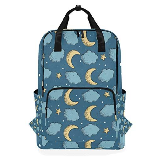 MONTOJ Reizen Rugzak Maan Ster En Cloud School Rugzak - 4793866827541