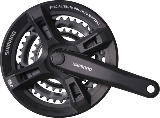 Shimano crankstel Tourney CG triple 28 38 48 T zwart