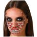 BigBuy Stickers pour visage et corps, tête de mort, rouge