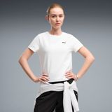 PUMA Essentials Slim T-shirt voor Dames, Wit, Maat S
