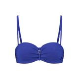 Cyell voorgevormde strapless bandeau bikinitop donkerblauw