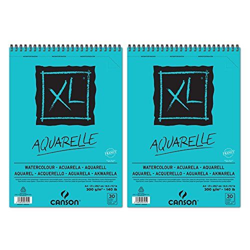 Canson XL Aquarel spiraalalbum - 2 stuks - A4 - 300 g - 30 vellen - wit
