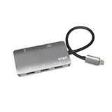 Smpl - 5-in-1 USB-C splitter, Thunderbolt 3 naar HDMI 4K hub adapter, 3 USB 3.0 poorten, 100W PD-voeding, compatibel met MacBook Pro, Air