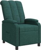 vidaXL Fauteuil d'appoint Tissu vert foncé