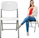 Chaise pliante - Assise flexible - Conception peu encombrante - 57 x 46 x 86 cm - Blanc