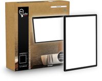B.K.Licht Shallow - LED Badkamerlamp Plafonniere - paneel plafondlamp - badkamerverlichting met neutraal wit licht - IP44 - 29 x 29 cm - zwart