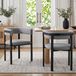 4 chaises de salle à manger, confortables et respirantes, adaptées aux restaurants, salons, cafés et autres lieux, style moderne, dossier entièrement enveloppant, tissu chenille, gris