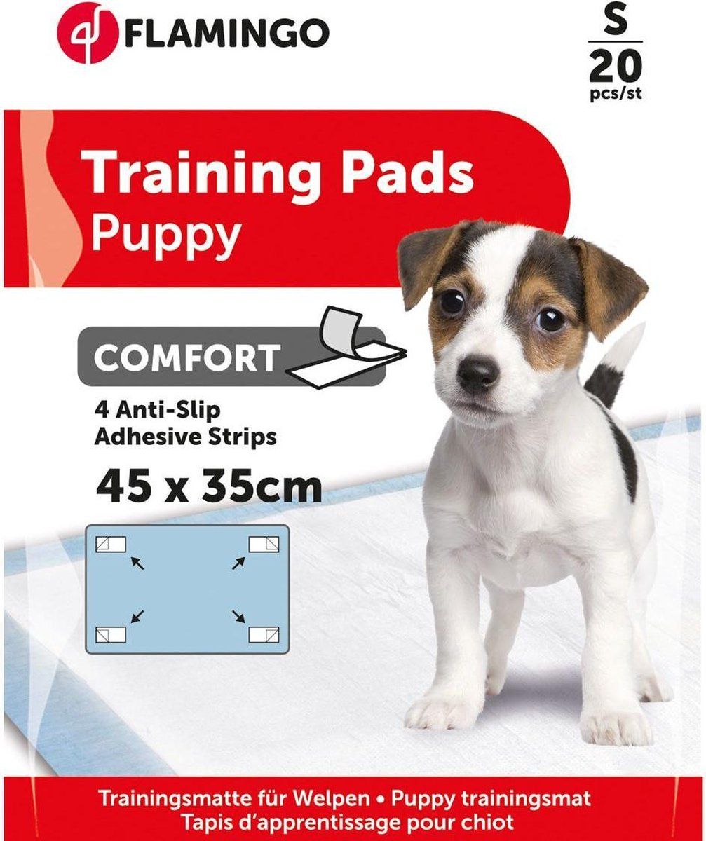 FLAMINGO Puppy Trainingsmat Comfort - Wit - 45 x 35 cm - 20 stuks