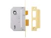 Yale insteekslot met 2 hendels, messing gepolijst, 2,5 inch/64 mm