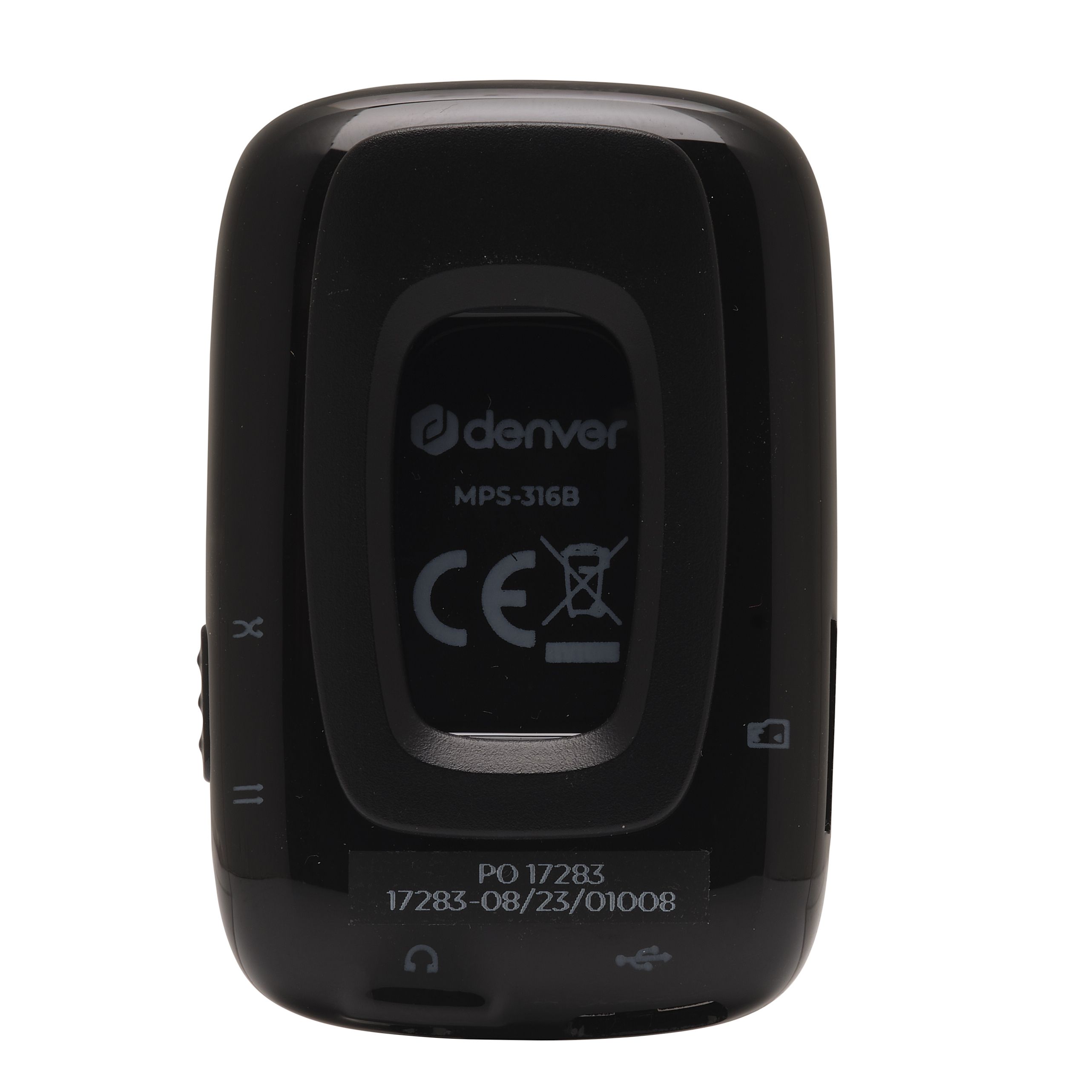 Denver MPS-316 MP3 Player - 16GB - Black, Metallic, White