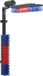vidaXL Vee borstels verstelbaar rood en blauw 84 x 10 x 91 cm PVC