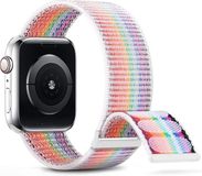 By Qubix Apple Watch Nylon Sport Loop Bandje Multicolor
