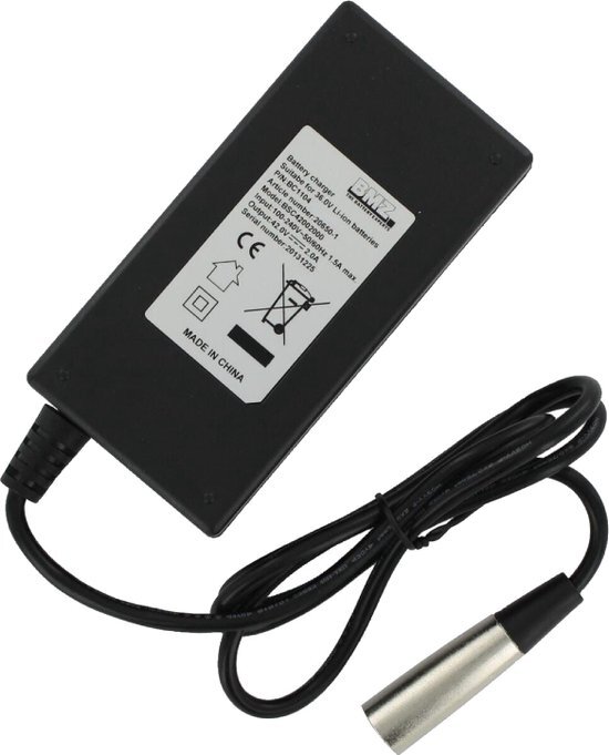 BMZ Acculader Li-Ion 42V 2A XLR 4pin