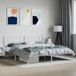 Prolenta Maison Exclusive - Cadre de lit avec tête de lit en métal blanc 180x200 cm