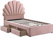 Vente-unique Cadre de lit velours rose 90 x 190 cm