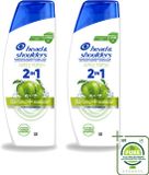 Head & Shoulders Shampoo Anti-Pelliculaire Pomme Fraîche 2-en-1 - 2 x 300 ml