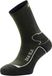 Enforma SLK-3K4 Chaussettes de randonnée en mérinos - Chaussettes de sport thermorégulatrices - Support de tendon d'Achille - Forme anatomique - Vert/Noir - Taille XL 45-47