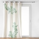 HomeMaison Nymphea Printed Eyelet Inbetween Curtain 140x260 cm Cotton Natural