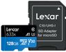 Lexar microSDXC HP UHS-I 633x 128GB - Black/Blue