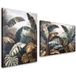 Tableaux Sur Toile Lot Jungle Feuilles De Palmier Monstera Bananier 2 x 30x45 cm